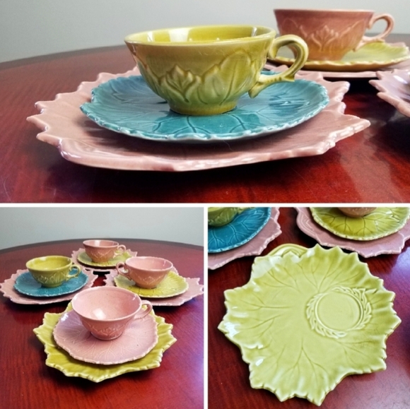 *12 pieces!* VINTAGE 1940's Steubenville tea set